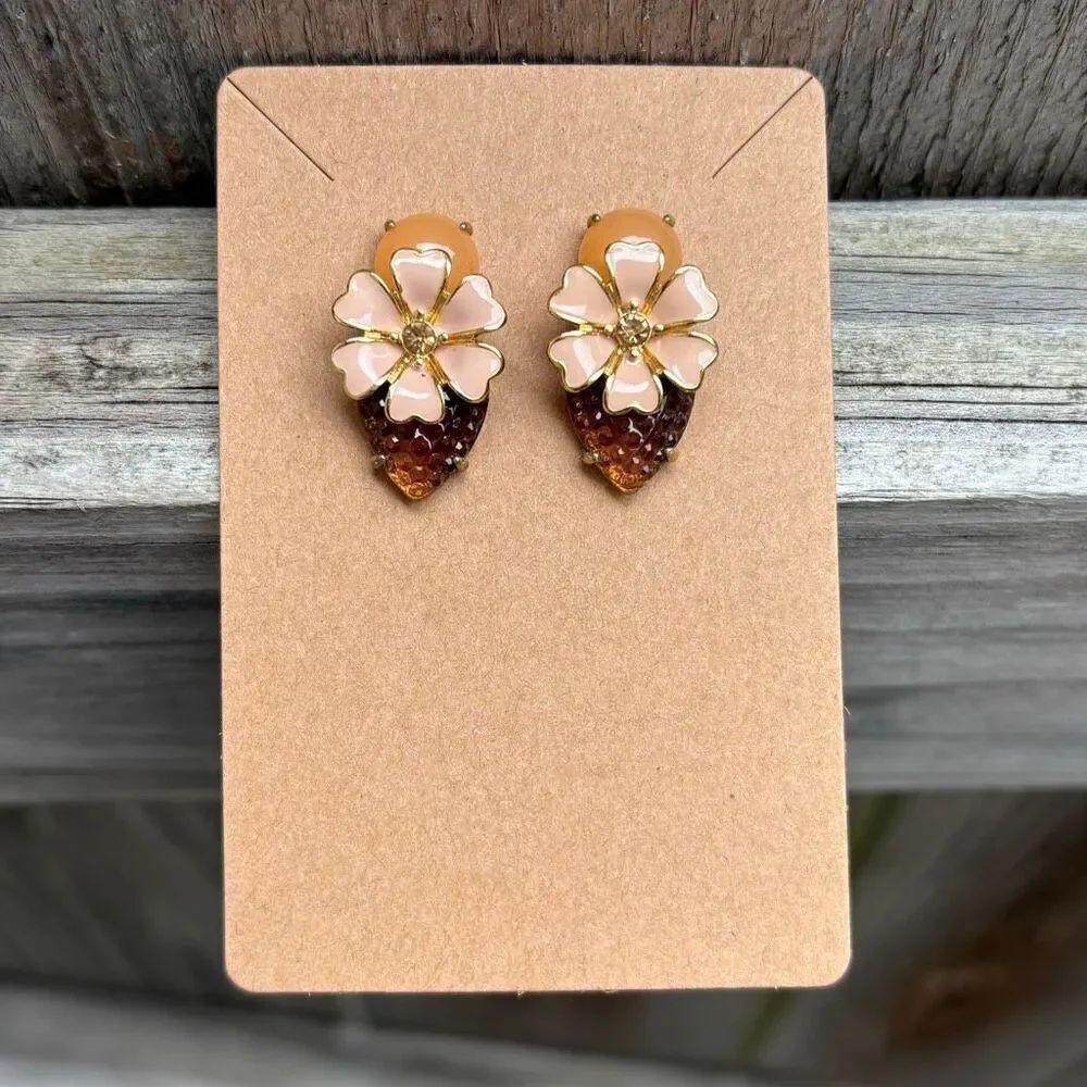 J.Crew | Floral Enamel Earrings | 1” Length